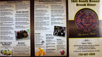 J&g South Bound Brook Diner menu