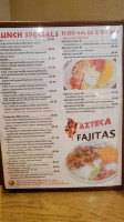 La Azteca menu