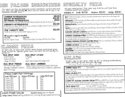 Pizza Shack menu