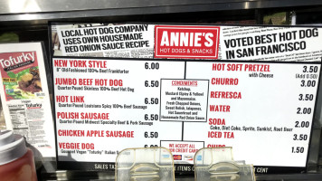 Annies Hot Dogs food