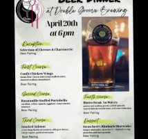 Double Groove Brewing Company menu