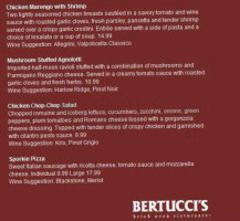 Bertucci's Brick Oven menu
