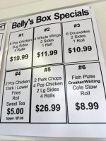 Belly's Soul Food Diner menu