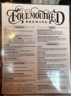 Foulmouthed Brewing menu