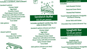 The Lunchbox menu