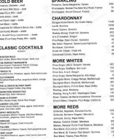 Redrock Canyon Grill menu