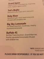 Ted's Montana Grill menu