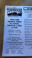 Townhouse Sports Grill menu