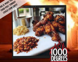 1000 Degrees Pizza Salad Wings food