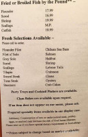 G R Seafood And Grill menu