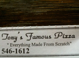 Tony's Famous Pizza food