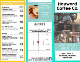 Hayward Coffee Co menu