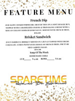Spare Time Entertainment menu