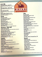 Biryani Express menu