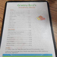 Granny Bees Restaurant, LLC menu
