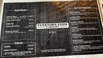 Parktown Pizza Company menu