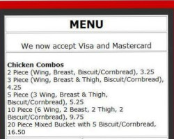 Crown Fried Chicken menu