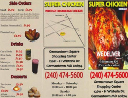 Super Chicken menu