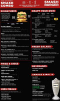 Smashburger menu