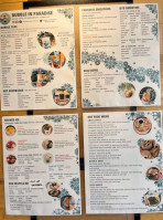 Bubble In Paradise menu