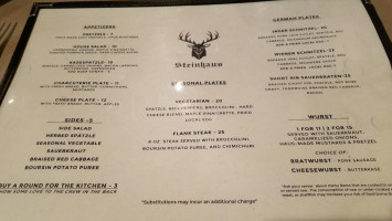 Steinhaus menu