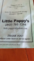 Pappy's Jr menu