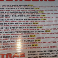 The Burger Barn menu