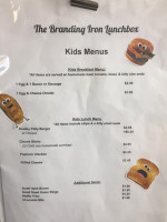 The Branding Iron Lunchbox menu