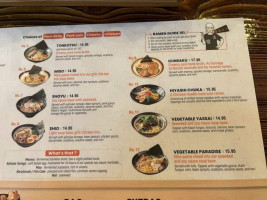 Kanji Ramen Noodle menu