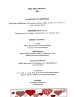 Mykonos Grill menu