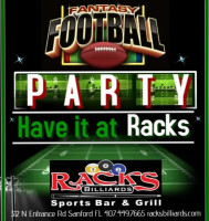 Racks Billiards Sports Grill food