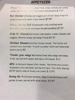 Prosser Thai Bistro menu