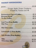 The Koffee Kup menu