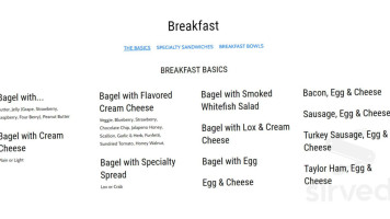 Über Bagels Deli menu