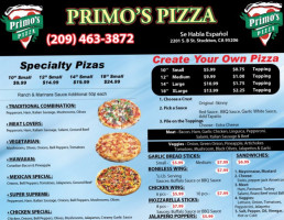 Primos Pizza food