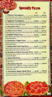 Broadway Pizzeria menu