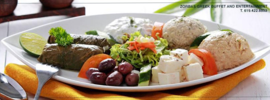 Zorbas Greek Buffet food