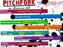Pitchfork Pub menu