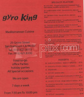 Zakir's Bakery Gyro Express menu