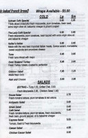 Uptown Cafe menu