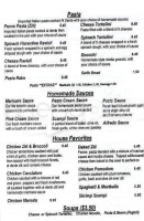 Uptown Cafe menu