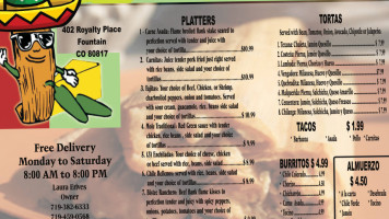 Colorado's Best Tamales menu