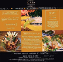 Casa Don Manuel menu