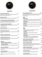 46 Lounge menu