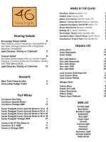 46 Lounge menu