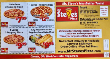Mr Steve's Pizza food