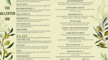 The Millerton Inn And menu