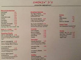 Smokin' D's Pit Stop Bbq menu