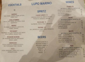 Lupo Marino menu