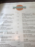 Oakhurst Diner menu